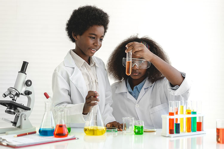 Black children in science