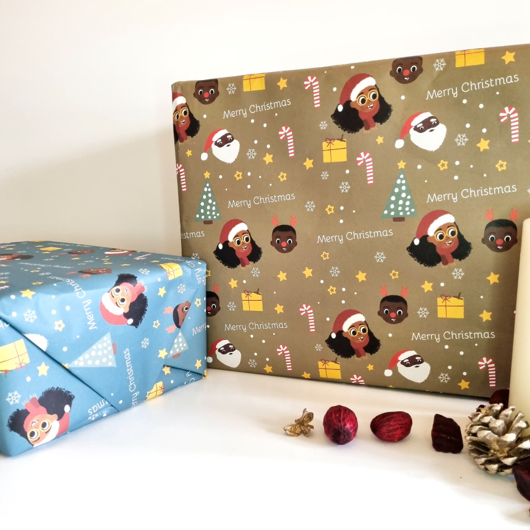 Christmas gift wrap children