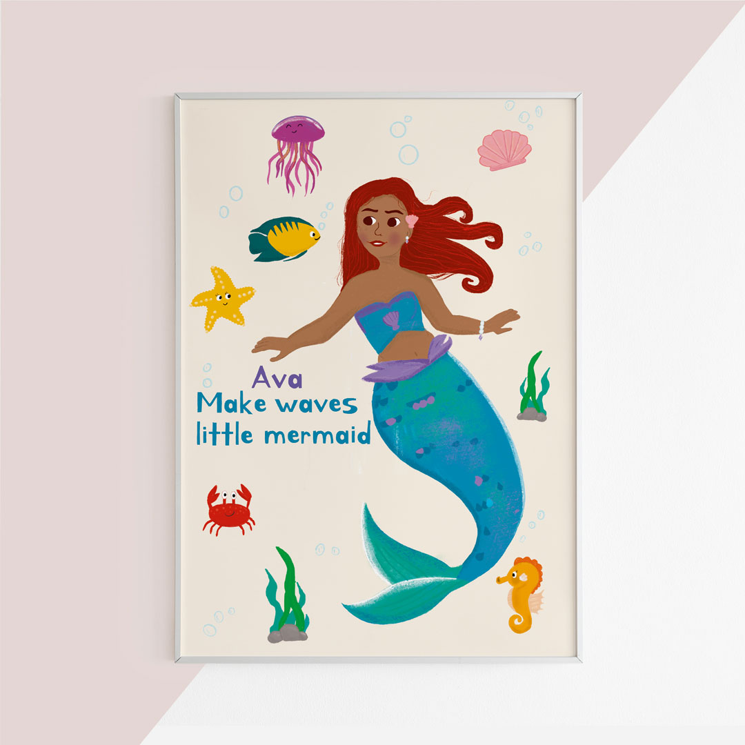Mermaid children's art print