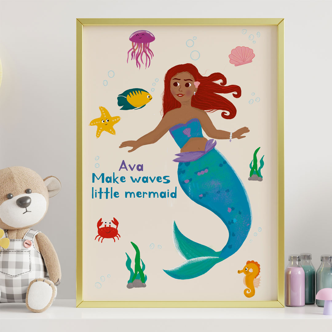 Mermaid children's art print