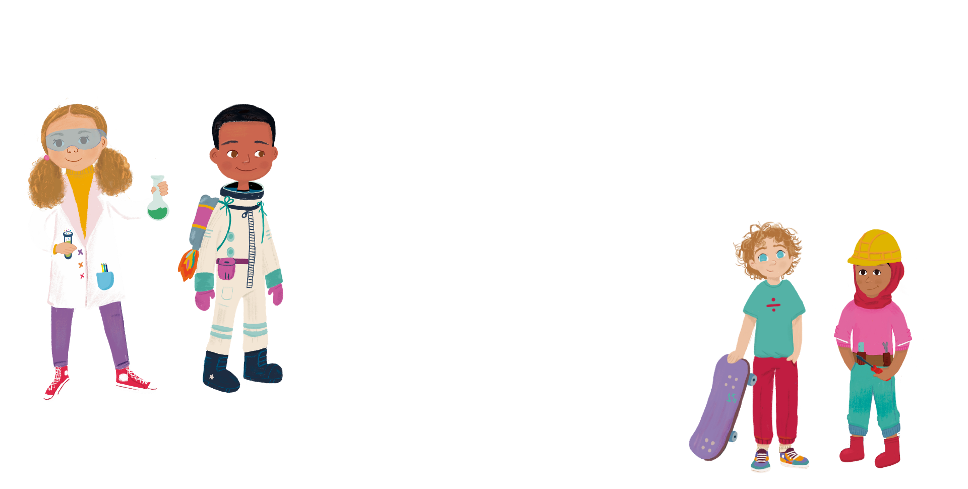 stem character illustrations