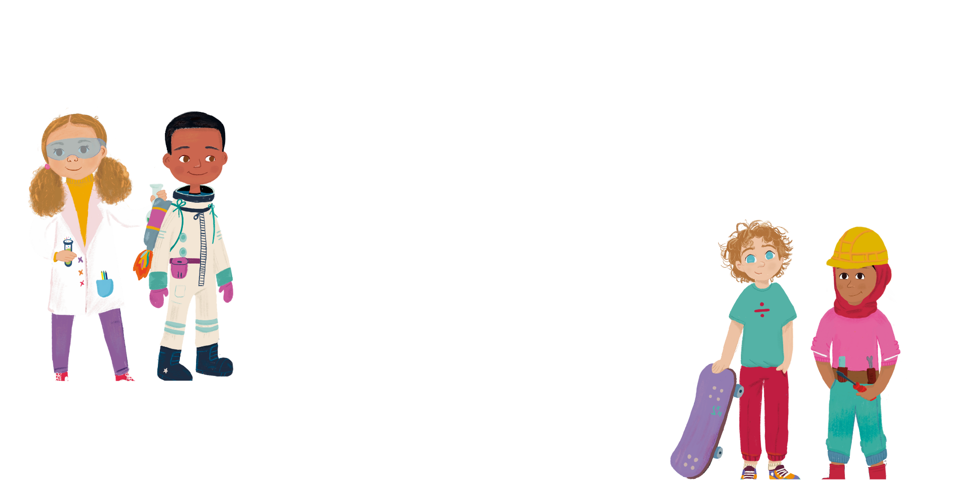 stem character illustrations
